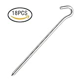 Tent Pegs/Tent Stakes/Camping Tent Accessories,eBerry Heavy Duty Aerometal Aluminum Alloy Garden Stakes for Camping Trip, Hiking or Other outdoor Activities Rust Resistant Silver