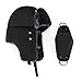 mysuntown Winter Hats for Men, Ushanka Trapper Hat Russian Hat with Mask, Cold Weather Mens Winter Hats with Ear Flaps (Drak Black)