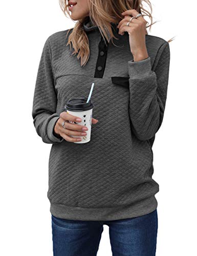 quilted pullover sweatshirt