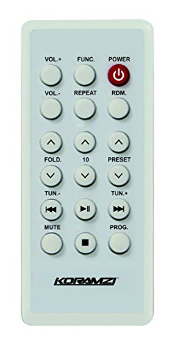 Koramzi Portable CD Boombox Full Range Stereo Sound System w/Top-Loading MP3 CD Player, Cassette Player and Recorder, AM/FM Radio, USB Input, Headphone & AUX Jack w/Remote Control- CD705CWH(White) - Thumbnail 4