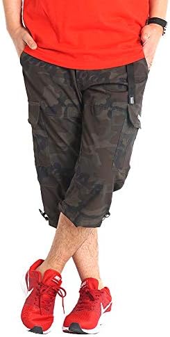 アウトドアプロダクツ Outdoor Products カーゴパンツ メンズ 七分丈パンツ ハーフパンツ クロップドパンツ ウエストゴム 迷彩 7分丈 ストレッチ M L Ll