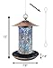 Sepfier Solar Power Energy Bird Feeder Outdoor Hanging Handcrafted Mosaic Glass LED Garden Light Waterproof Unique Gift (Color One)