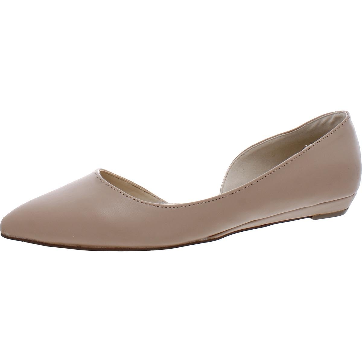 Nine West Women’s Saige Flat, Natural Leather, 7.5 W