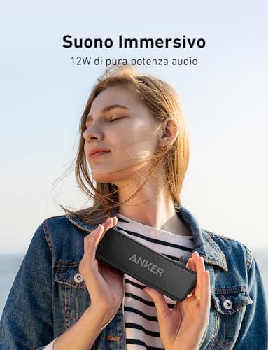 Soundcore 2 di Anker, Cassa Bluetooth Portatile 12 W, IPX7, 24 Ore