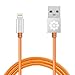 iPhone 6S Charger, Apple Certified iPhone Cord, F-color 3.3ft Braided Cable iPhone 6 Charger 8 pin Lightning Cable for iPhone 6S 6 Plus 5S 5C 5 iPad 4 Air 2 Mini 4 iPad Pro, iPhone SE, Orange