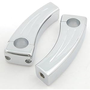 Topteng Motorfiets Bar Riser, 4,5″ Billet Chrome 1″ Bars Riser Pull Back 1,5″ voor Hon-da schaduw Intruder VTX B