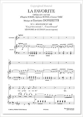 Donizetti Gaetano Favorite La O Mon Fernand Mezzo Soprano Prima Voce Editions Pve0241 Donizetti Gaetano Amazon Com Books