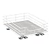 Household Essentials Glidez Paint-Finished Steel Pull-Out/Slide-Out Storage Organizer with Plastic Liner - Under Cabinet or Wire Shelf Use - 1-Tier Design - Fits Standard Size Cabinet or Shelf, White