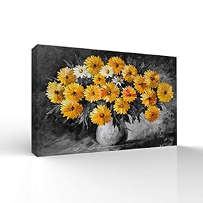Canvas Wall Art Sunflower Pictures Home Wall Decorations for Bedroom Living Room Paintings Canvas Prints Framed - 12x18 inches