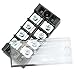 ToToT 4PCS 4 Positions Dual Row 600V 25A Screw Terminal Strip Blocks with Cover + 4PCS 4 Positions 25A Terminal Barrier Strips TB-2504