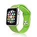 iXCC [3 Pieces] 38mm Apple Watch Band Soft Silicone Sport Style Series 2 Series 1 Men Women [2 Lengths] Large/Small Wrist Strap Replacement - Green