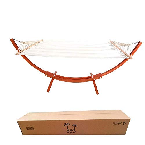 OnCloud Hammock Wood Arc Stand with Double Hammock (10.5 ft)