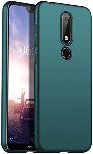 biteri Compatible with Nokia 6.1 Plus X6 Phone Case Ultra-Slim Hard Plastic Back Full Body Shockproof Protective Case for Nokia X6 (Green, Nokia 6.1 Plus (Nokia X6))