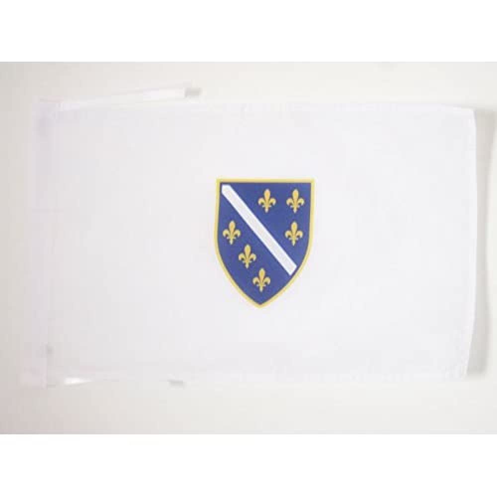 AZ FLAG - Bosnia and Herzegovina 1992-1998 Flag - 18'' x 12'' - 100% Polyester old Bosnian Small Banner with Two Cords - Fade Resistant - Vivid Colors - 18x12 in - 45x30 Cm