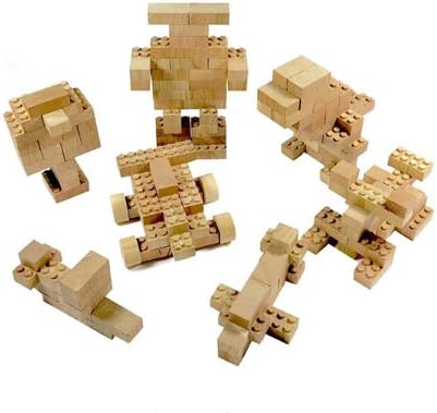90 Pc Wooden Assorted Bricks