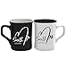 Mr and Mrs Coffee Mugs Set of 2 - Personalized Couple Matching Ceramic Coffee Mugs - Bride and Groom Mug Set Honeymoon Anniversary Gift | 7 Different Color Customized with Last Name and Date #C4