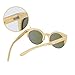 Ynport Mens/Womens Polarized Kat-Eye Bamboo Sunglasses,Wooden Coated Sunglasses, Vintage Eyewear, Floating in Water,for Men and Women
