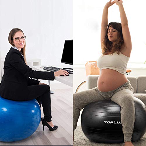 image for TOPLUS Exercise Ball (Multiple Sizes) Thick Yoga Ball Chair for Fitnes