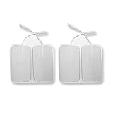 Large Tens Unit Patches Electrode Pads for TENS Unit EMS Machine Device Massager 4 Pieces Premium Quality Self Adhesive 4