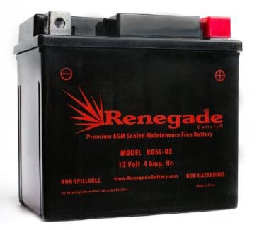 Utility Vehicle Battery; RG5L-BS; E-Ton 90cc 2010-2007 Rover & Rover GT; Part# YTX5L-BS, ES5L-BS, PTX5LBS-FS, BTX5L-BS, CB5L-B - Thumbnail 2