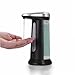 GooQee Automatic Touchless Countertop Liquid Soap Dispenser with IR Sensor - Remain Visible Window - Waterproof Base for Kitchen Bathroom Sanitizer Shampoo Lotion – Chime Optional (Black 12oz/340ml)