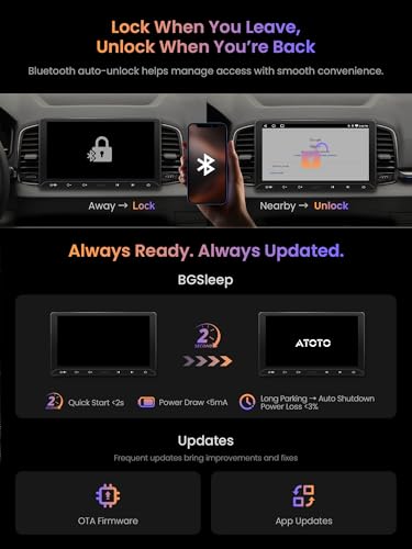 ATOTOEXCEL A5L 10.1 Inch Android Car Stereo 2DIN with DriveChat AI, CarPlay/Android Car Wireless, DSP Audio 24 Bands EQ, with OBD2 Scanner, Bluetooth BLE, HDMI Out, GPS Tracking, Quick Start, RDS/FM