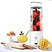 Portable Blender, Kacsoo M610 Mini Blender Personal Smoothie Fruit Mixer Juicer Cup, Single Serve, Lightweight USB Rechargeable Travel Blender for Shakes and Smoothies, with 5200 mAh Battery (White)