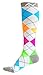 Compression Socks for Women & Men - Argyle Bright, Medium