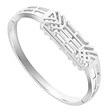 ABOOM Alloy Bangle Watch Bands for Fitbit Flex 2, All New Hollow-out Crafts Design Bracelet Band for Flex 2 (Silver)