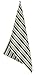 COTTON CRAFT Oversized Kitchen Towels - 4 Pack 100% Cotton Basketweave Tea Dish Towels - Absorbent Reusable Low Lint Quick Dry - Cooking Drying Restaurant Bar Cleaning Cloth Napkin -20x30 Black Stripe