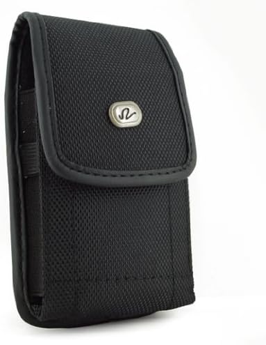 Heavy Duty Oversize Large Vertical Smart Phone Case / Pouch / Holster with Belt Loop, Clip, Velcro 5.50 x 3 x 0.75