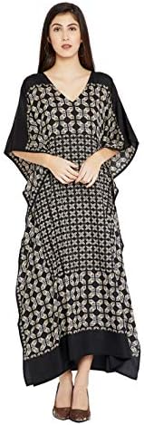 Burgundy Paisley Long Kaftan Kimono Maxi Dress Plus Size Caftan Gown Nightdress for Women