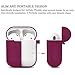 AirPods Case 7 in 1 Airpods Accessories Kits Protective Silicone Cover and Skin for Airpods Charging Case with Ear Hook Airpods Staps/Skin/Tips/Keychain Burgundy by Amasingthumb 4