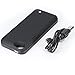 iPhone 5S Battery Case, iPhone SE Battery Case, JIUNAI iPhone 5S Portable Charger Recharge External Power Bank Charging Case 2500 mAh Battery Backup Protective Charger Case for iPhone 5 5S SE Black