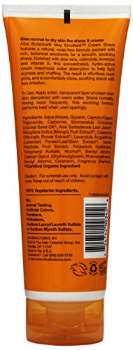 Alba Botanica, Shave Cream, Mango/Vanilla, 8 oz