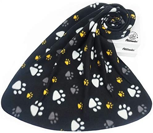 Allisandro Soft Fluffy Premium Dog Cat Blanket, Washable Cute Flannel Fleece Throw for Puppy Dog Cat