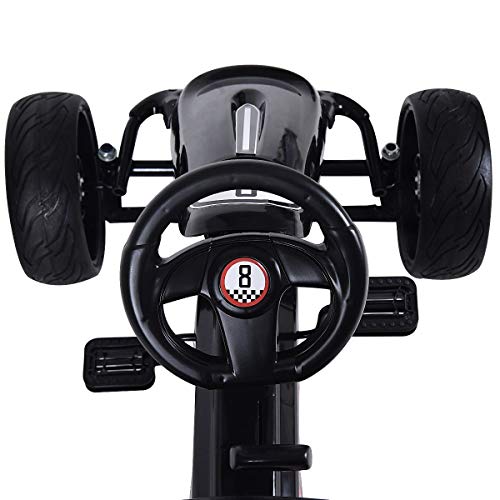 thumbnail image 2 of HONEY JOY Electric Ride On Go Kart, Battery Powered F1 Racing Car W/Light & Music, Spring Suspension, USB Port, High/Low Speed, 12V Electric Vehicle For Kids, Ride On Car With Remote 2 of 10