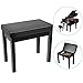 Neewer Piano Bench Stool Keyboard Bench - Padded Cushion Deluxe Comfort with Music Storage, Iron-Made Legs for Piano, Keyboard, Vanity Table, Music Books/Sheet, etc, 20.8x11.8x19 inches (Black)