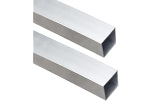 DIYDIYSHOP 16.5 inch 6063 Aluminum Square Tube,25mm x 25mm x 1mm Wall Thickness 420mm Length for Home Furnishing Machinery DIY Projects 2 Pcs