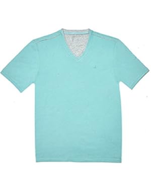 Calvin Klein Mens Pima Cotton V-Neck T-Shirt (XX-Large, Gulfstream)