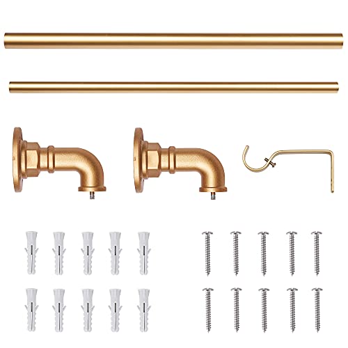 Coquilles 1" Industrial Pipe Curtain Rod，WallMount Window Curtain Rods