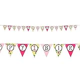 Owl Party Look Whoo's 1 Pink Ribbon Flag Banner