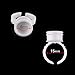 Tattoo Rings Cups Disposable Glue Holder Plastic Tattoo Ink Pigment Ring Adhesive Makeup Rings Palette For Eyelash Extension Nail Art Application Tools, 100 Pack