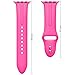 HUANLONG 42mm 44mm Soft Silicone Sport Style Replacement Band Iwatch Strap Compatible for Apple Wrist Watch Series 1/2/3/4 (Barbie Pink 42mm M/L)