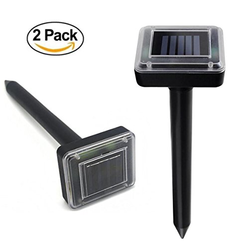 2 Piece Outdoor Ultrasonic Pest Repeller Solar Repellent Mole/Rodent/Vole/Shrew/Gopher, Rates,Snakes,Pests and Rodents Repeller Rats and Mice Chaser Spike 2 Piece Outdoor Ultrasonic Pest Repeller Solar Repellent Mole/Rodent/Vole/Shrew/Gopher, Rates,Snakes,Pests and Rodents Repeller Rats and Mice Chaser Spike