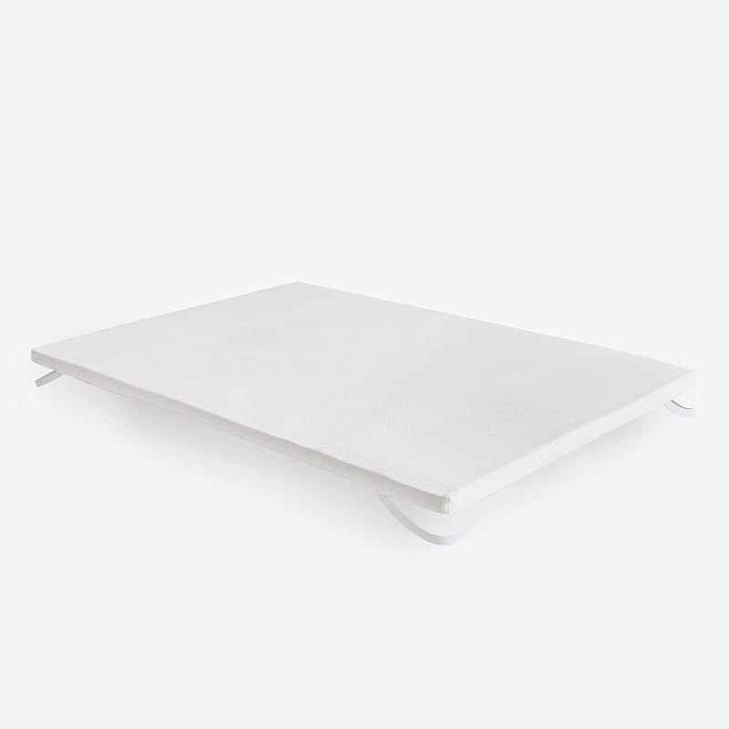 Home - Topper Viscoelástico Dermo 90x190, Aloe Vera, Transpirable, Pieles Sensibles, Funda Lavable, Sobrecolchón, Cubrecolchón, Colchoncillo
