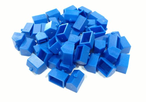 Plastic Hotels: Blue Color Monopoly Replacement Hotel (Colored Miniature Town & City Buildings, Board Game Playing Pieces) by Morrison Games
