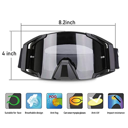 Zdatt Motorcycle Goggles Dirt Bike Goggles Motocross Goggles ATV