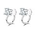 Fashion Cubic Zirconia 925 Sterling Silver Clip On Earrings Cuff Wrap for Non Pierced Ears Women Teen Girls Cartilage Sparkly (one pair)