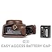MegaGear MG1259 Ever Ready Leather Camera Case compatible with Panasonic Lumix DC-ZS80, DC-ZS70, DC-TZ95, DC-TZ90 - Dark Brown